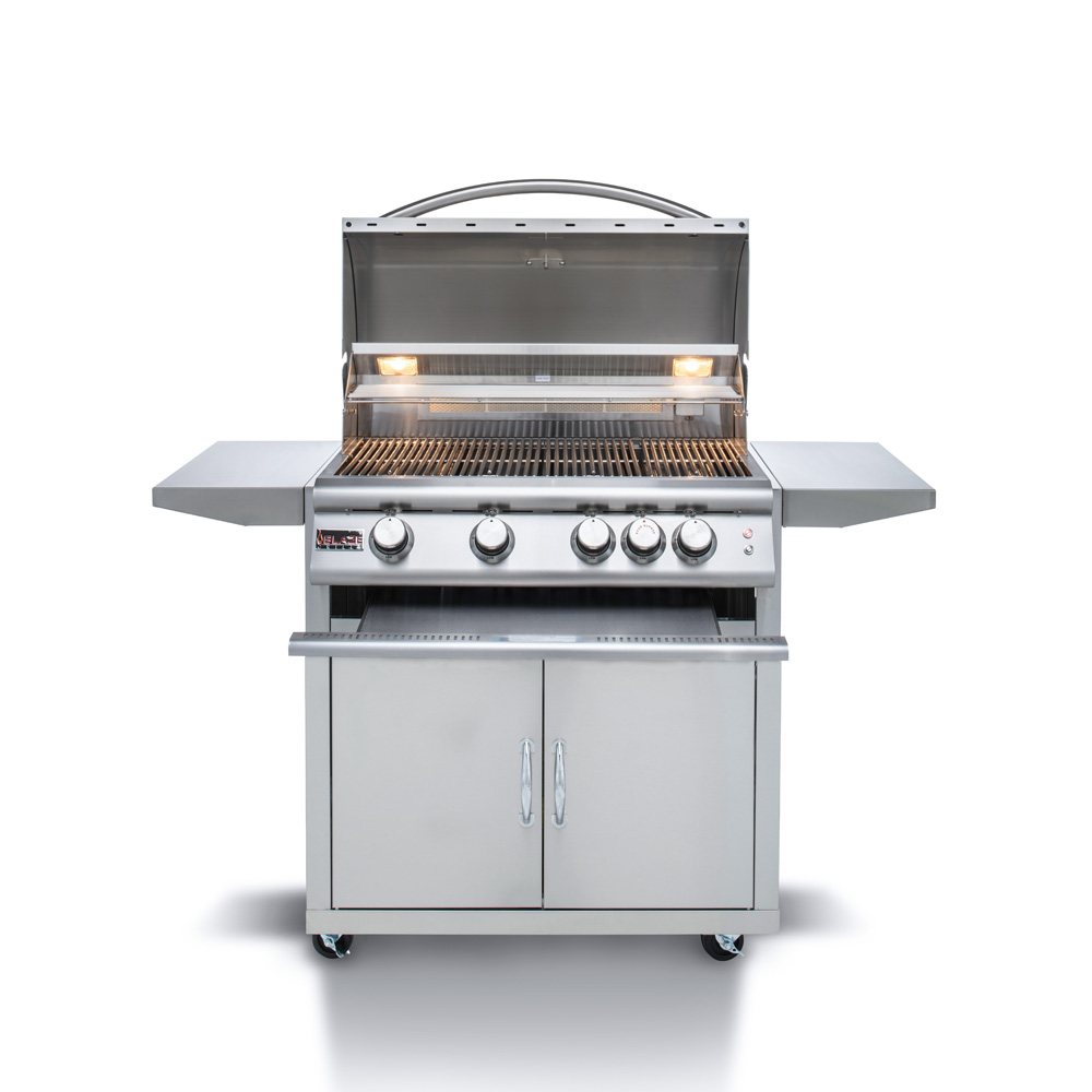 Blaze 32 Inch 4-burner Lte Gas Grill With Rear Burner And Built-in Lighting System