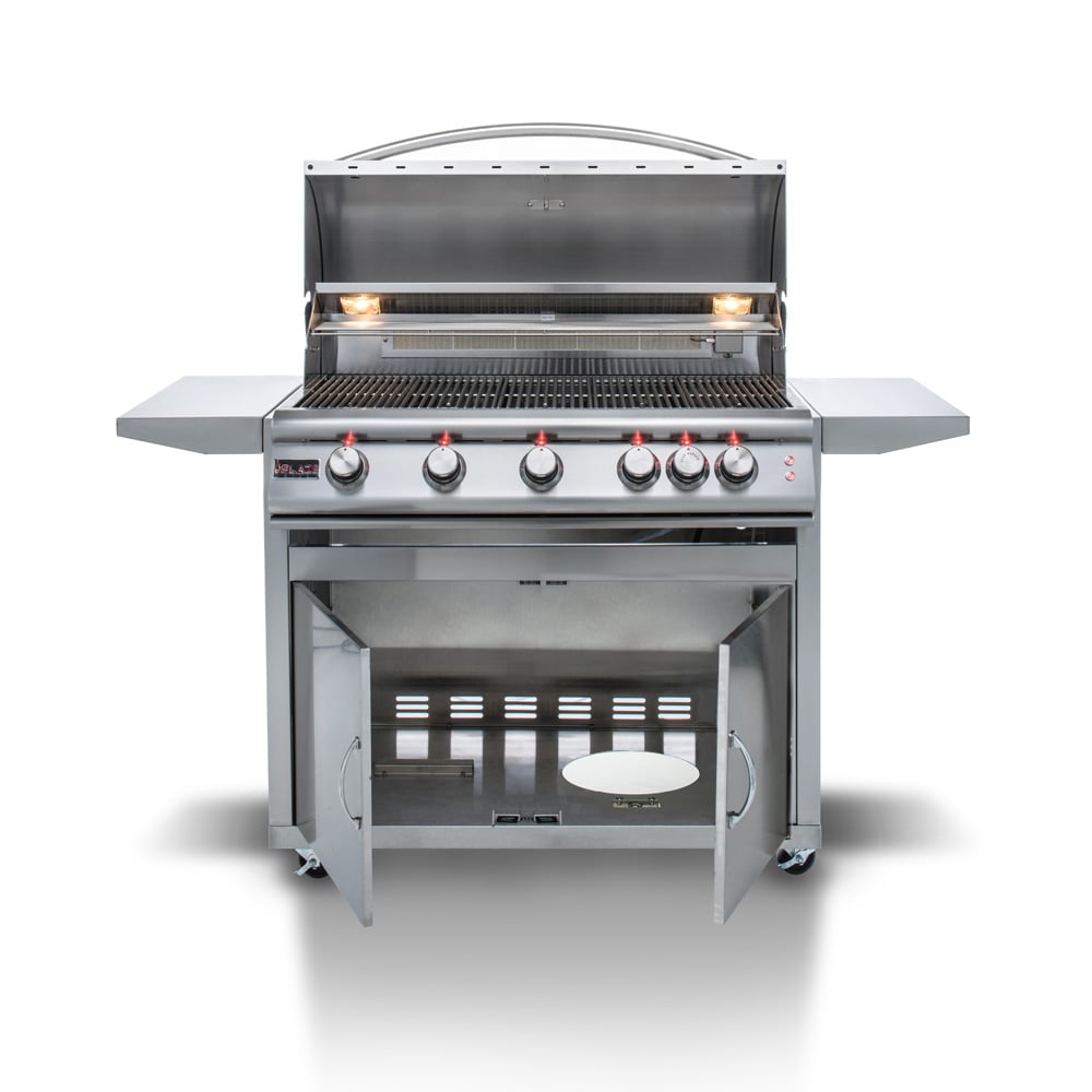 Blaze 40 Inch 5-burner Lte Gas Grill With Rear Burner And Built-in Lighting System